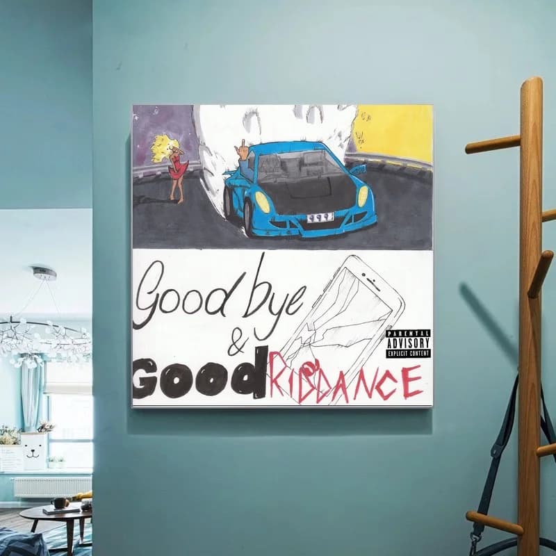 Juice WRLD Goodbye and Good Riddance Album Poster Art Canvas Wall Pictures - Living Room Decor (No Frame)