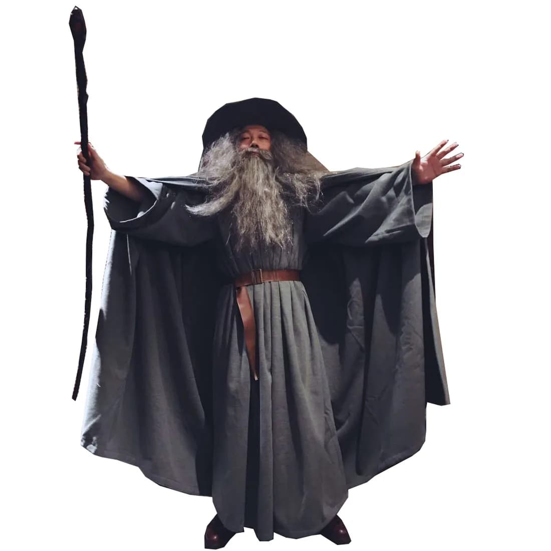 Gandalf Wizard Costume Cosplay Cloak and Hat for Adults