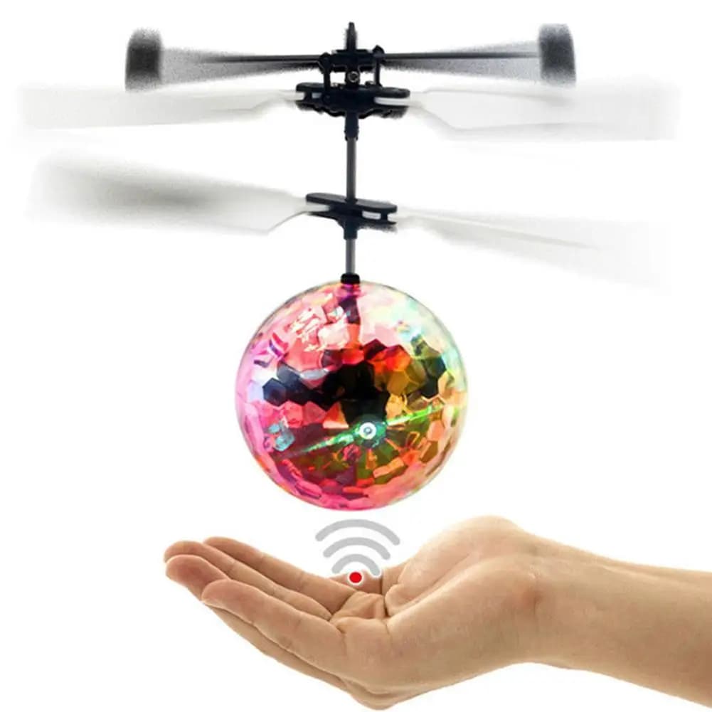 Infrared Induction RC Flying Ball for Kids - Hand Inductive Antistress Toy with Luminous Flash Disco Light-Up Flight