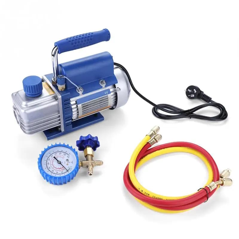 220V 150W CN Plug Vacuum Pump for Air Conditioning and Refrigeration with Pressure Gauge Tube