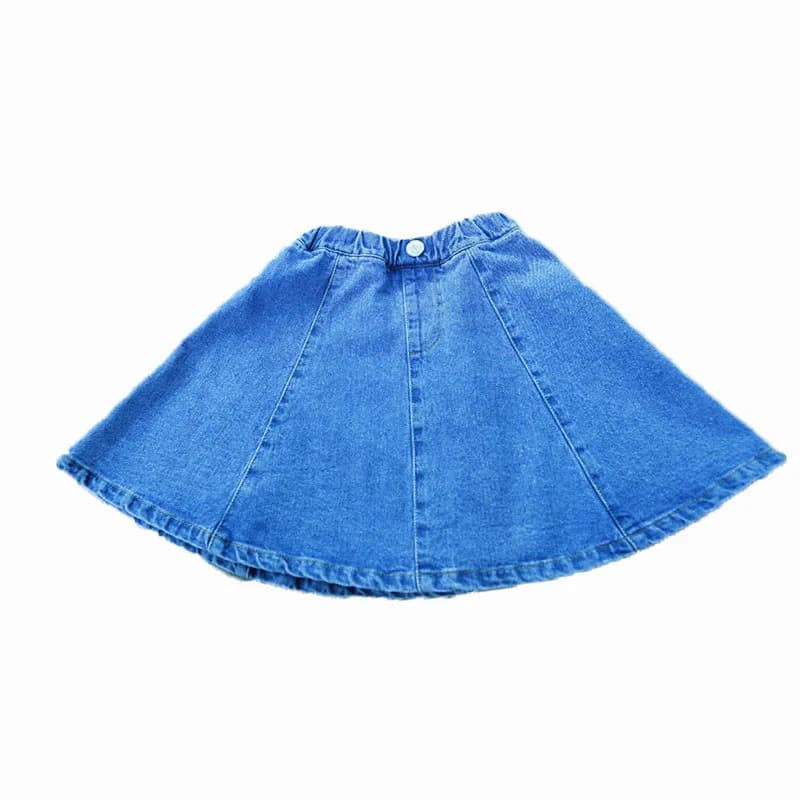 Blue Denim Mini Skirt for Girls Ages 4-13 - Children's Jeans Skirt