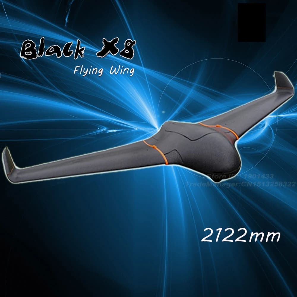 Skywalker X8 FPV Flying Wing RC Plane - Empty Frame, 2 Meters, 2122mm Span, X-8 EPO Material