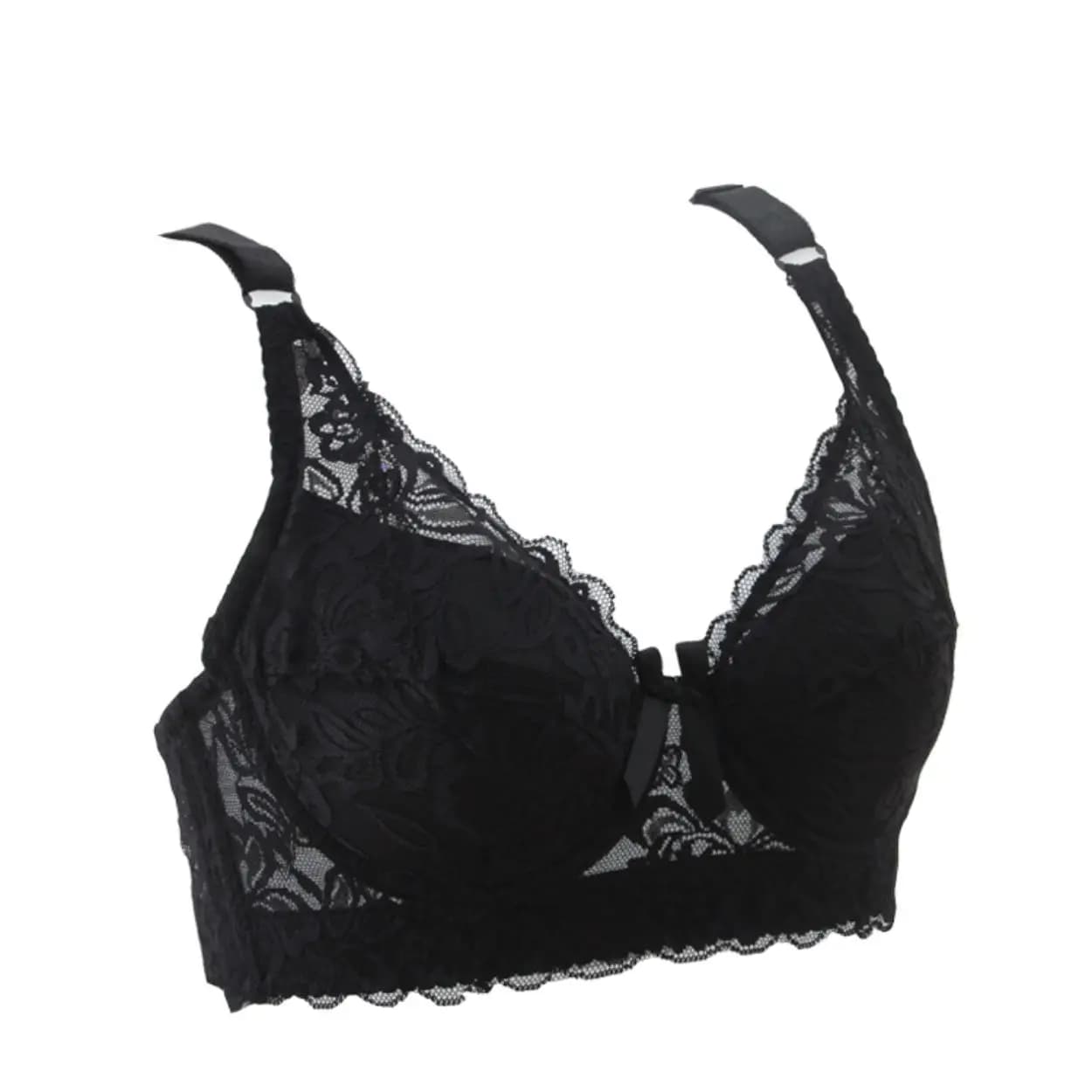 Thin Sexy Full Cup Coverage Floral Lace Plus Size Push Up Bra - Intimate Lingerie Dress for 34C, 36D, 38C, 40B, 42D, 44C, and 46D Sizes