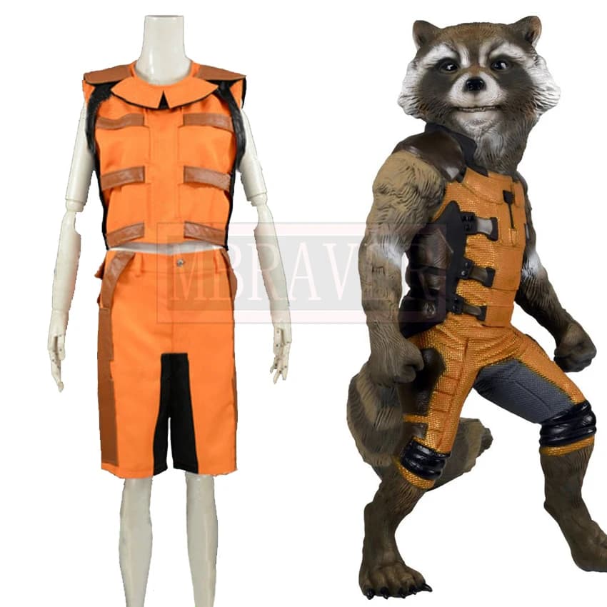 Guardians of the Galaxy Rocket Raccoon Cosplay Costume Movie Halloween Outfit Custom Made for Adults
