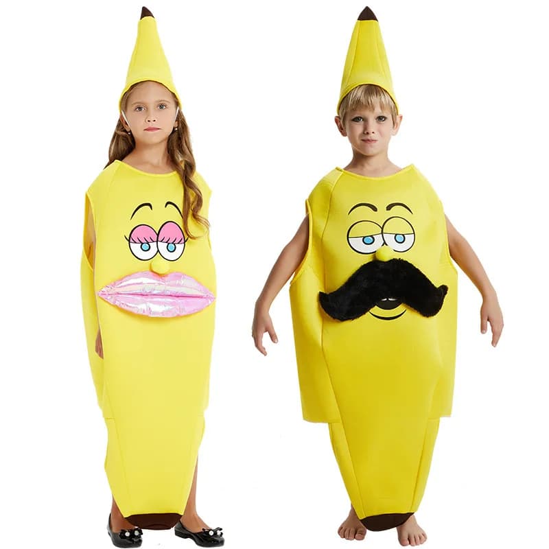 Funny Banana Suit Yellow Halloween Costume for Boy or Girl - Light Fruit Party Festival Costume Dance Fancy Dress
