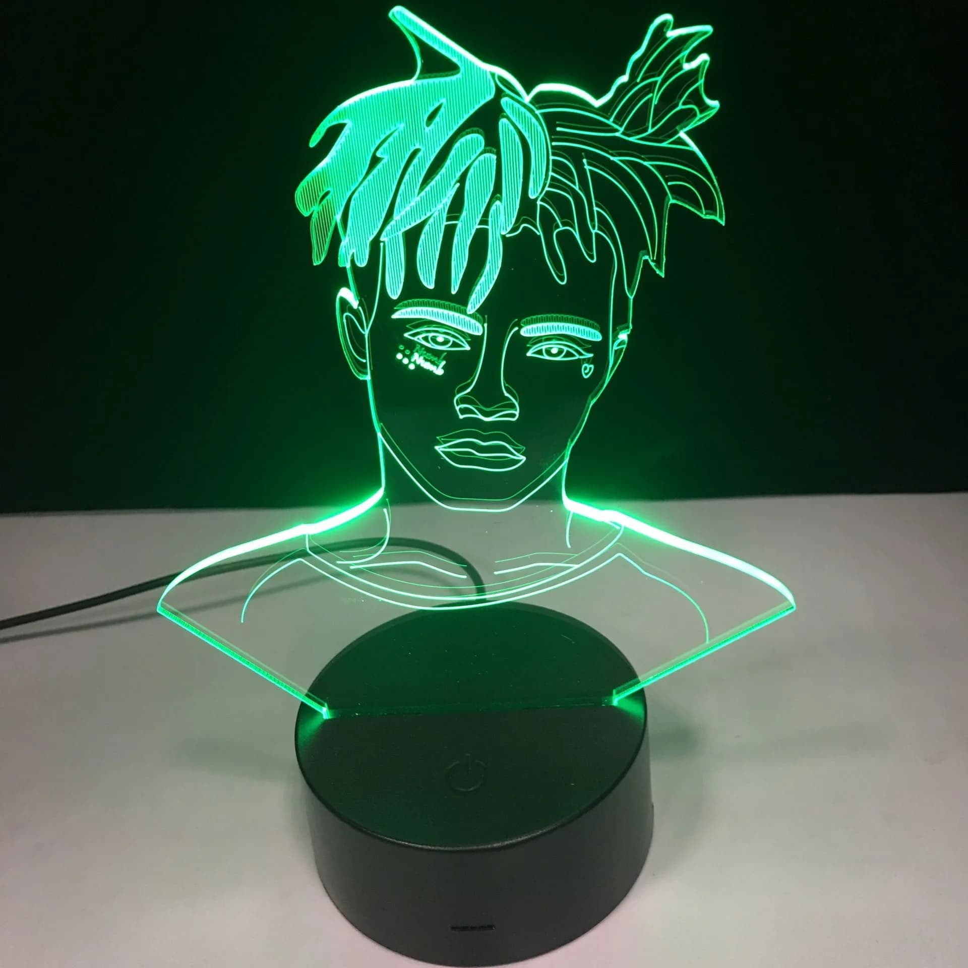 Tentacion The Rapper 3D LED Illusion Lamp Night Light Jahseh Dwayne Ricardo Onfroy Souvenir Gifts for Fans