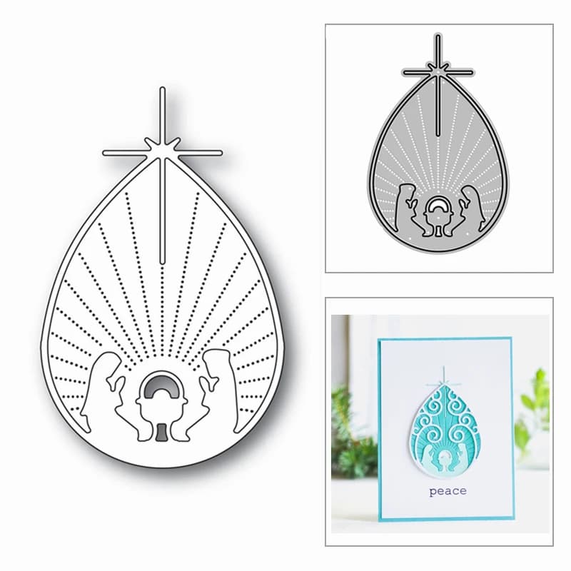 Silent Night Believer Prayer Metal Cutting Dies for DIY Scrapbooking and Card Making Decor Embossing Craft No Stamps