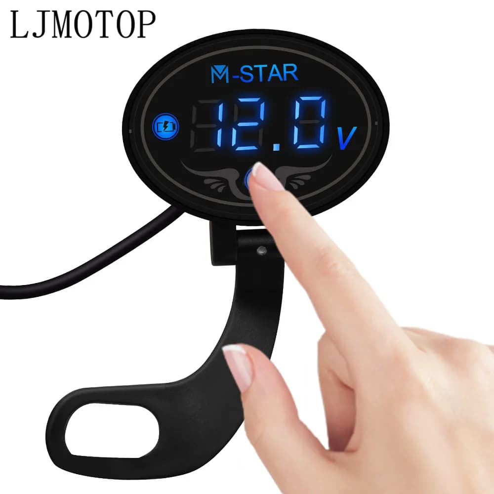 Honda CB1100 GIO CRF1000L Africa Twin CBF 1000 CB600F Motorcycle Digital Panel Voltmeter Voltage Meter Tester LED Display