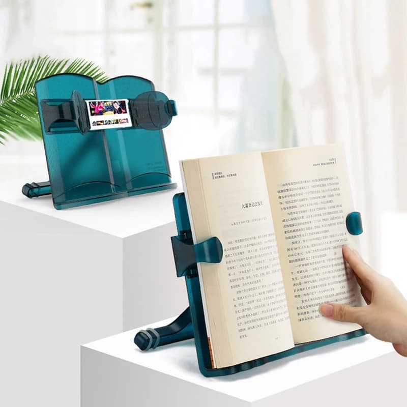 Music Score Recipe Bookend - Portable Folding Phone Stand with Anti-Skid Pad for Reading Books, Tablets, and Organizing