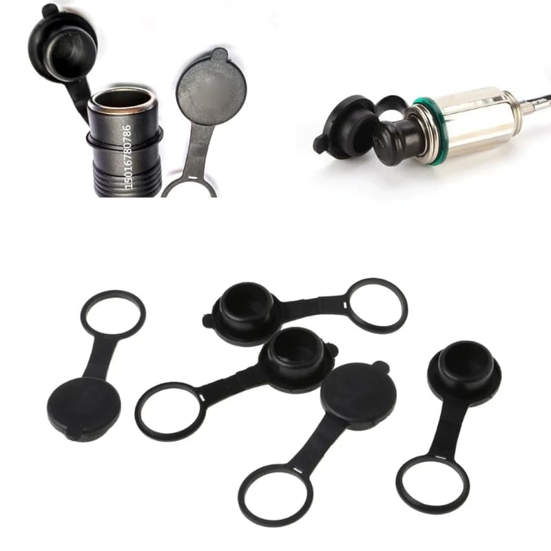 5-Piece Universal Car Cigarette Lighter Socket 12V Outlet Lid Waterproof Cover Cap