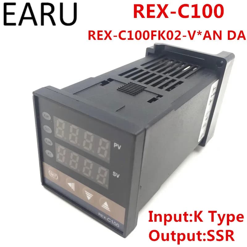 REX-C100FK02-V*AN DA Digital PID Temperature Control Controller Thermostat with SSR Output for 0-400 Degrees K Type Input