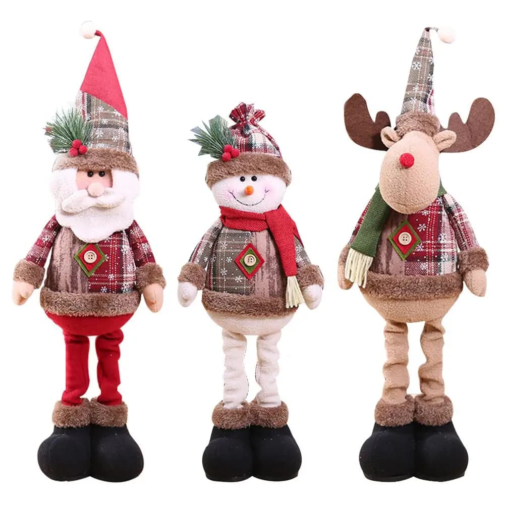 Christmas Dolls and Innovative Christmas Tree Decorations featuring Elk, Santa, and Snowman - Perfect Christmas Decorations and New Year Gifts for Kids