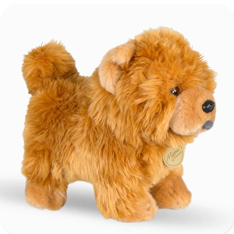 Aurora 25cm Chow Chow Plush Toy - Cute Stuffed Animal Puppy Doll, Soft and Fluffy, Ideal for Birthday and Christmas Gifts, Simulation Dog