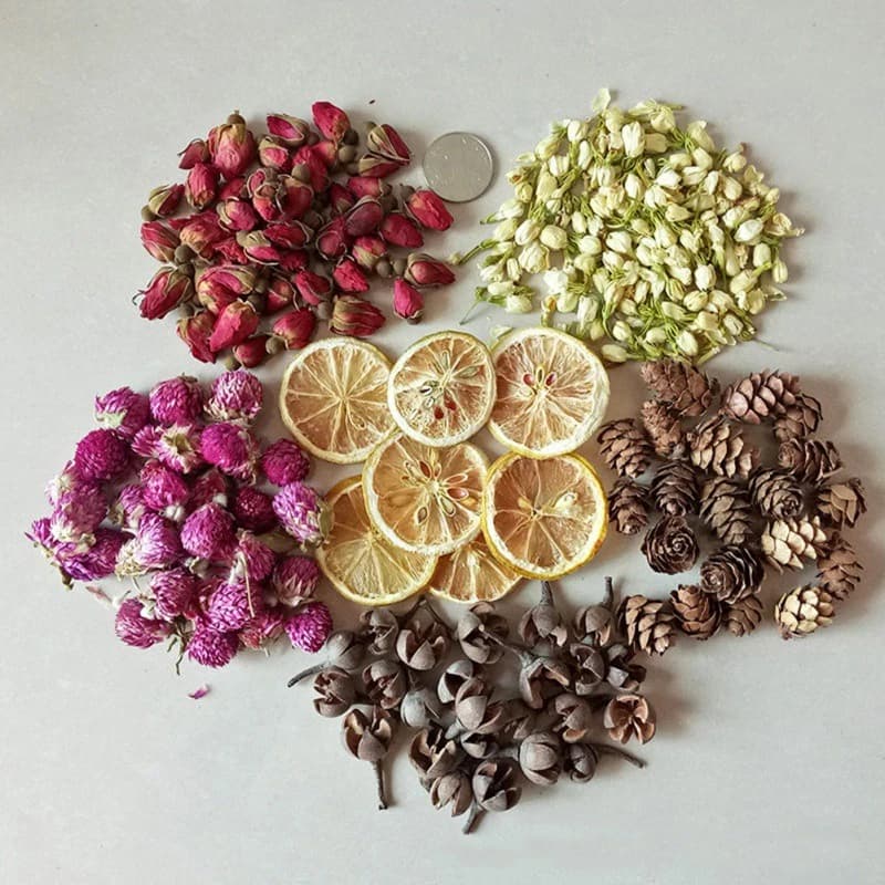 Dried Flower DIY Accessories for Aromatherapy Candle Necklace and Jewelry Making Craft - Real Dry Plants for DIY Candle and Decor - XJj24