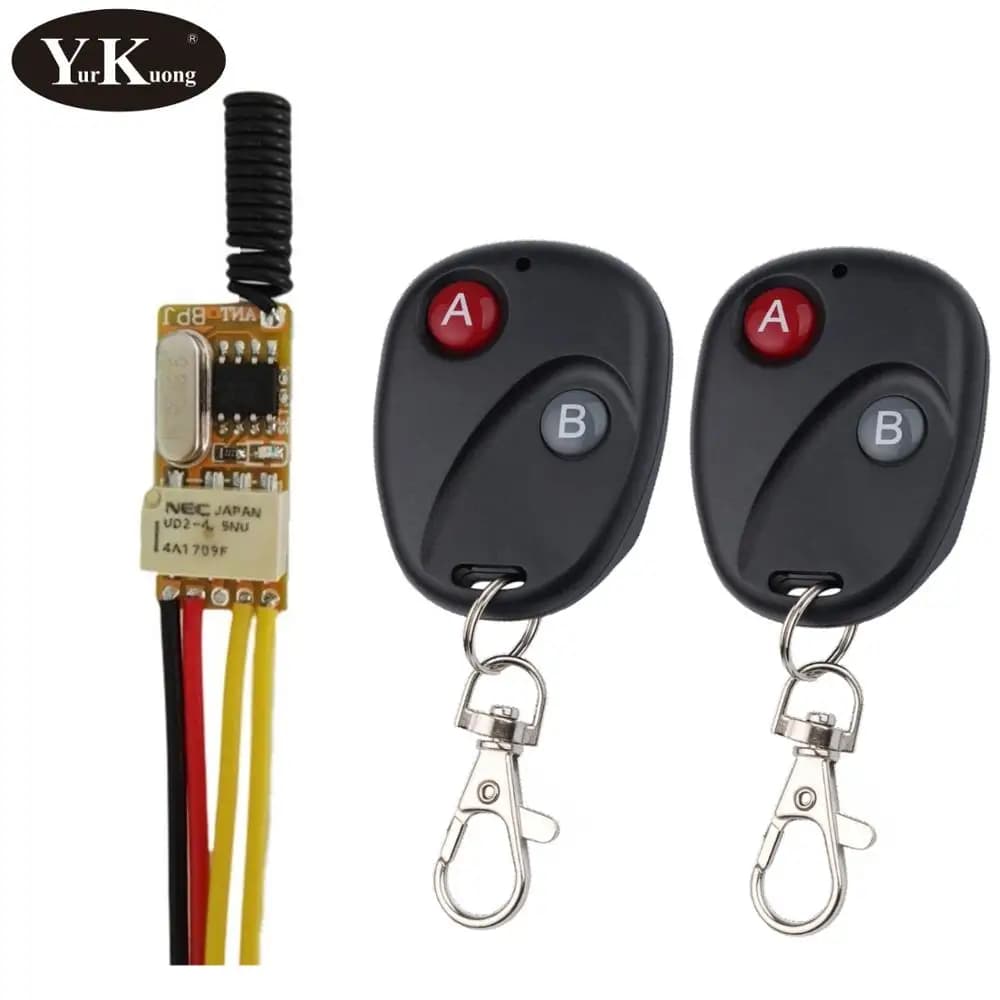 3.7V-12V Mini RF Remote Switch Wireless Relay Contact NO COM NC 433MHz 315MHz