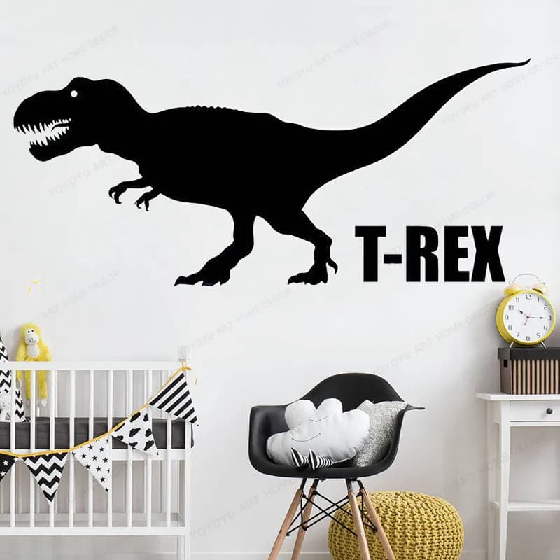 T-Rex Dinosaur Evolution Wall Decals for Boys Room Decoration - HJ871 Dinosaur Wall Sticker Decor