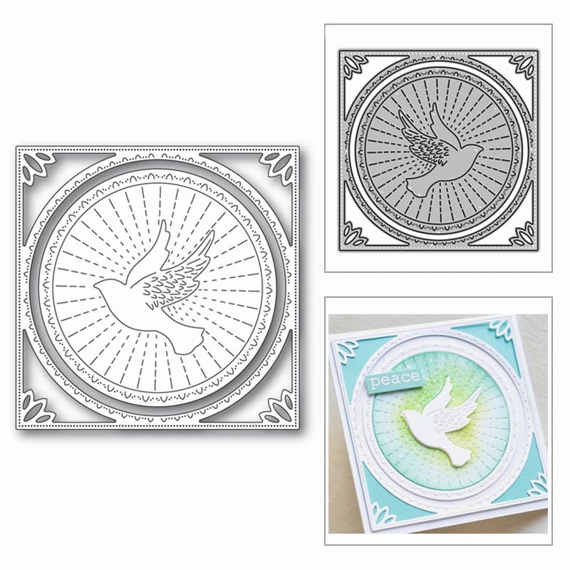 Spot Square Circle Pigeon Metal Cutting Dies for DIY Scrapbooking and Card Making Decorative Embossing Craft without Stamps